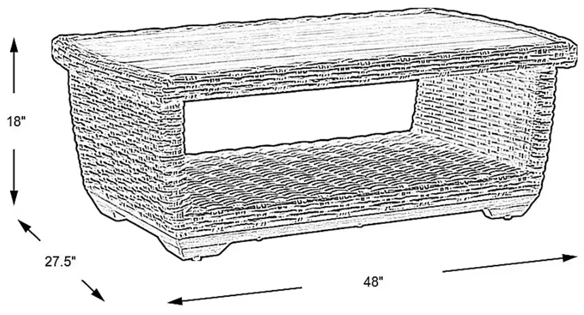 Montecello Gray Outdoor Cocktail Table