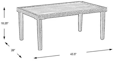 Summerset Way Brown Outdoor Cocktail Table