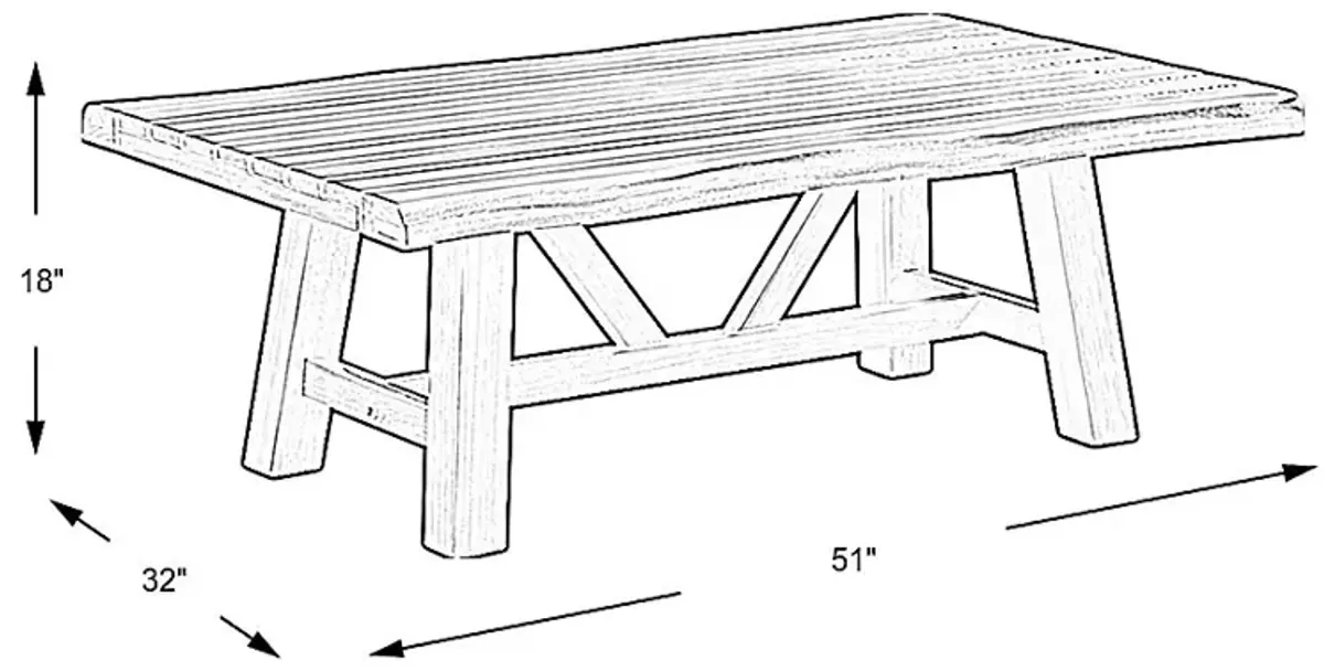 Patmos Tan Outdoor Cocktail Table