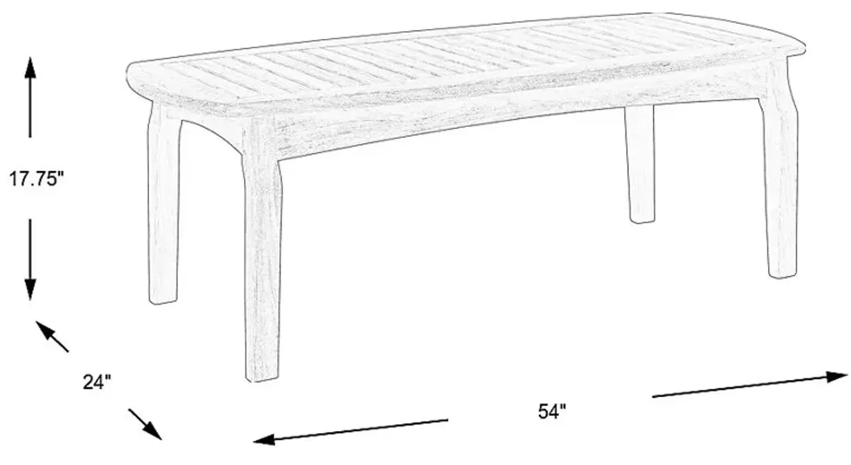 Pleasant Bay Teak Outdoor Cocktail Table