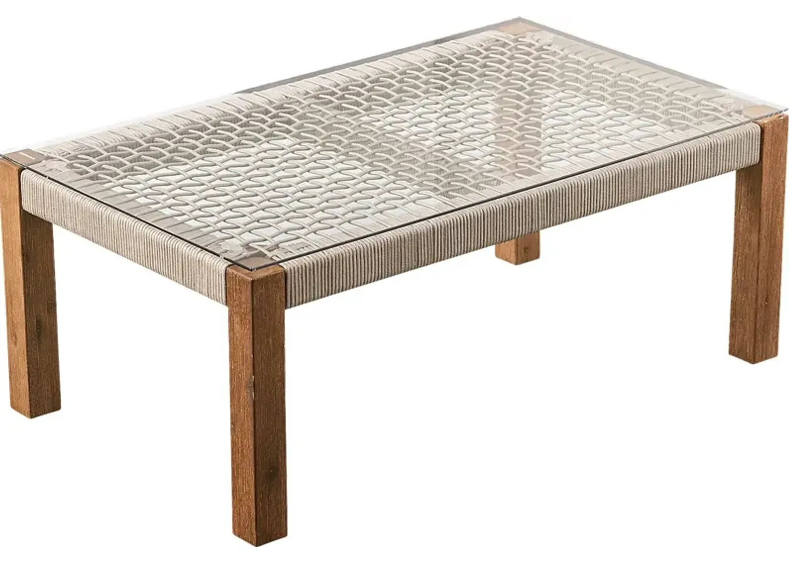 Pershington Outdoor Natural Cocktail Table