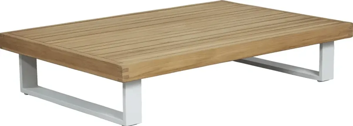 Platform Teak Outdoor Cocktail Table