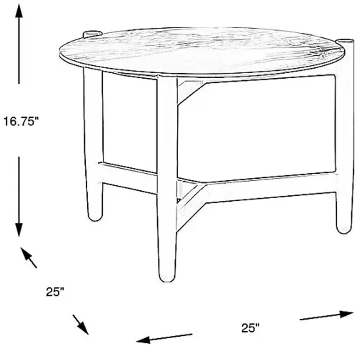 Harlowe Black Small Nesting Outdoor Cocktail Table