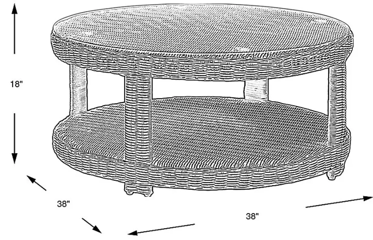 Forest Hills Gray Outdoor Cocktail Table