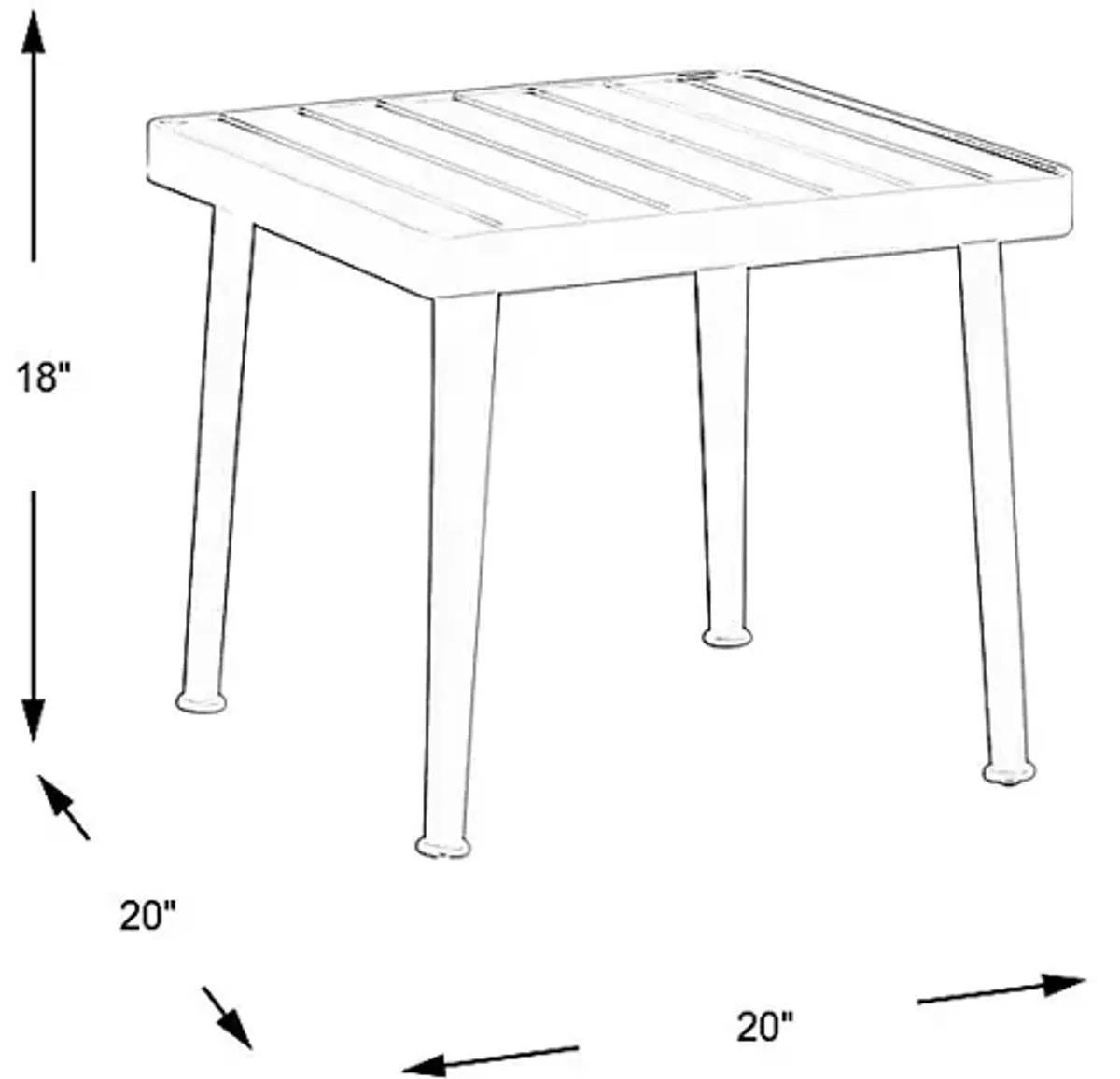 Park Walk White Outdoor Side Table