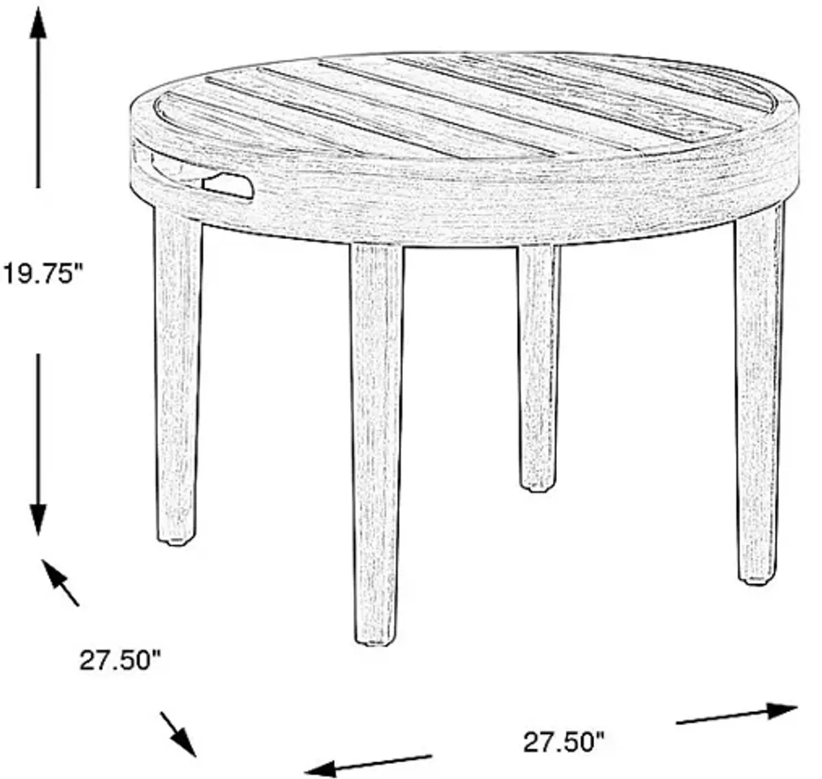 Riva Blonde Small Nesting Outdoor Cocktail Table