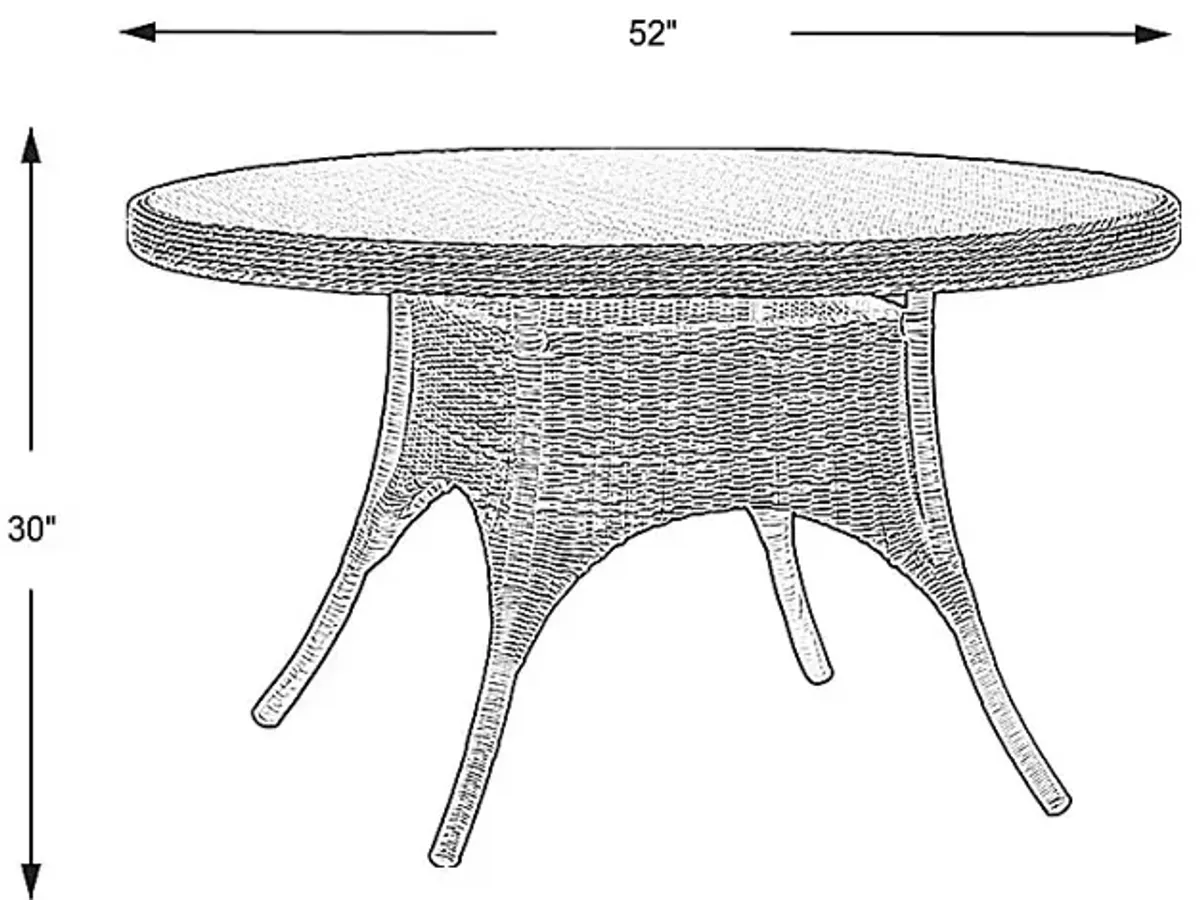 Hamptons Cove Gray 52 in. Round Outdoor Dining Table