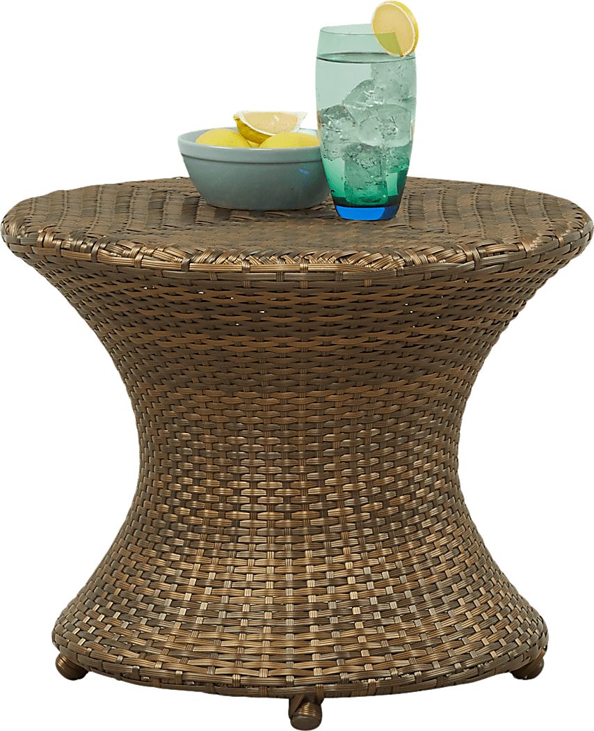 Luna Lake Brown Outdoor End Table