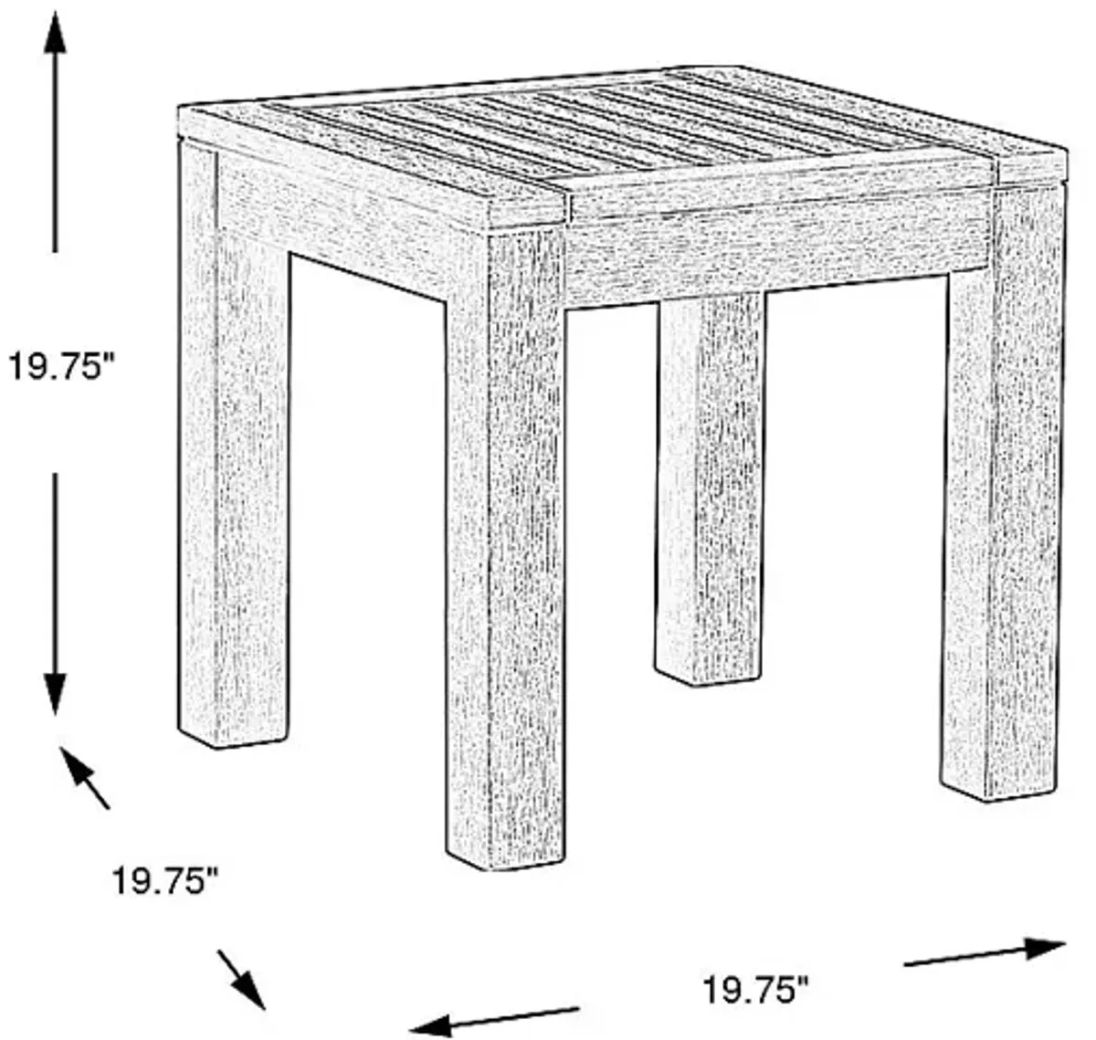 Siesta Key Gray Outdoor End Table