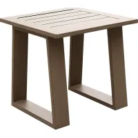 Outdoor Clothilde Brown End Table