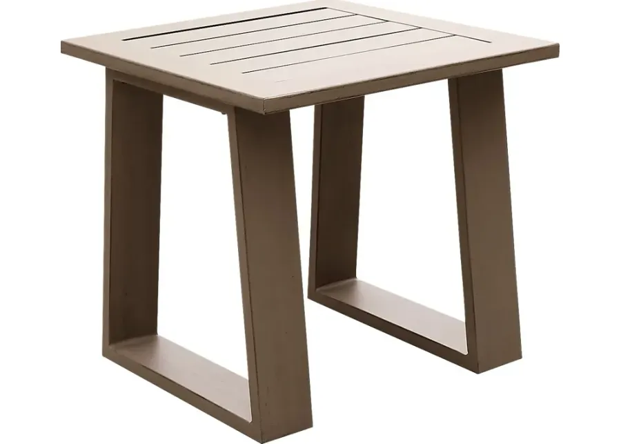 Outdoor Clothilde Brown End Table