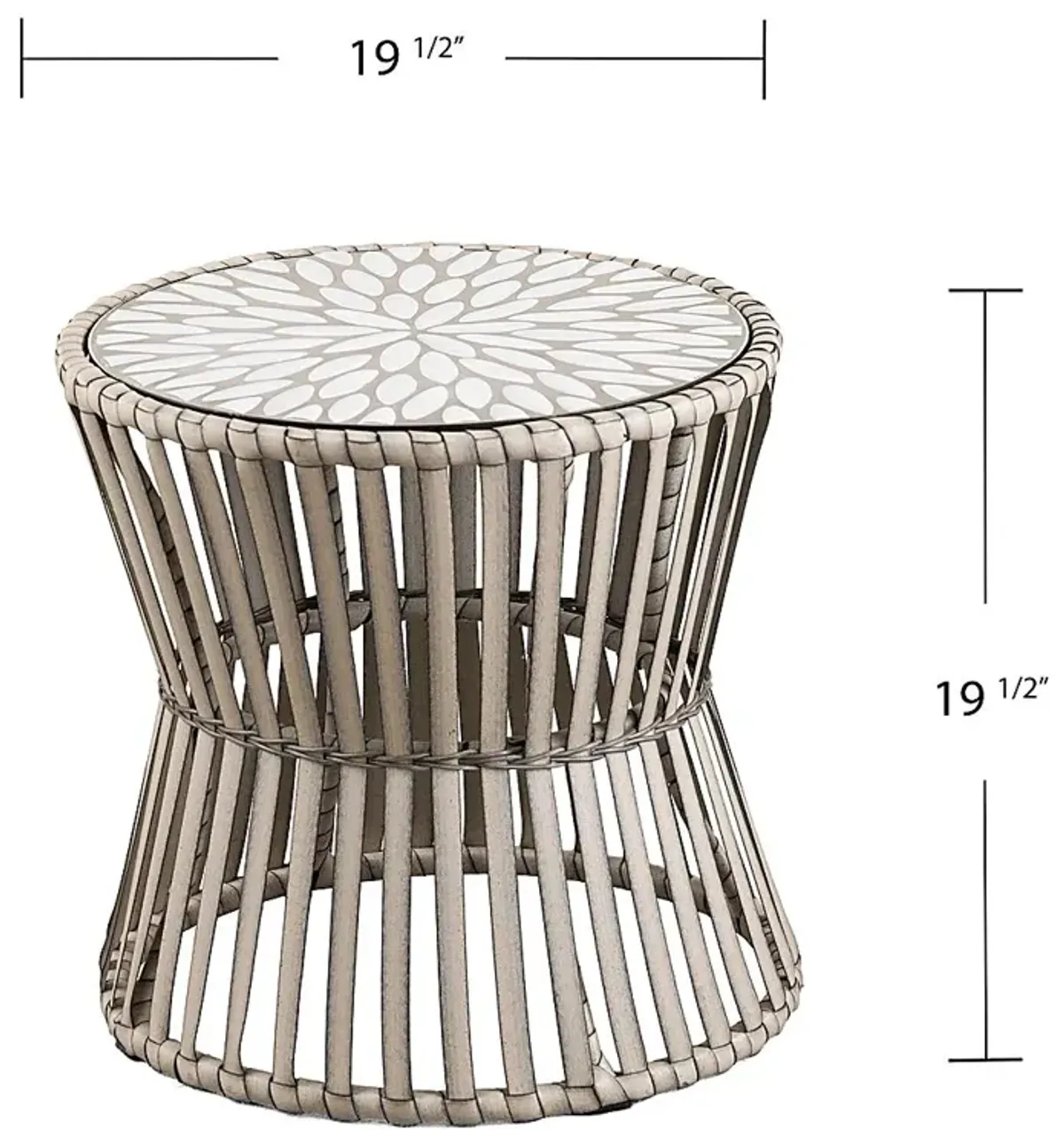 Eavie Gray Outdoor End Table