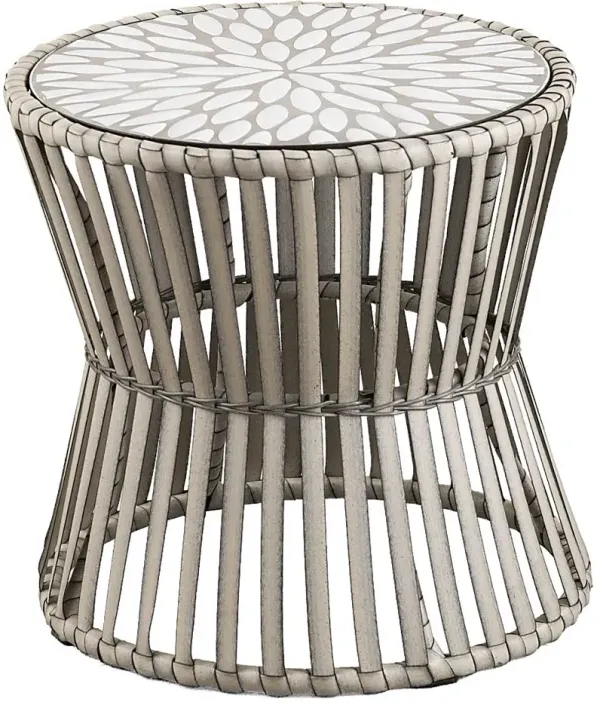 Eavie Gray Outdoor End Table