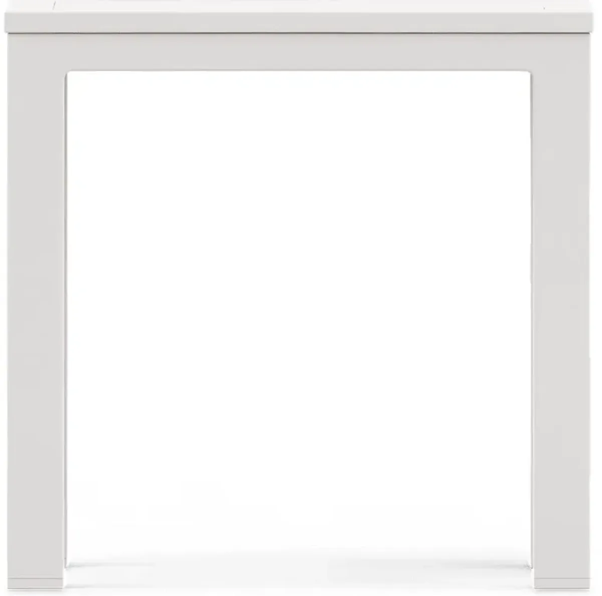 Solana White Square Outdoor End Table