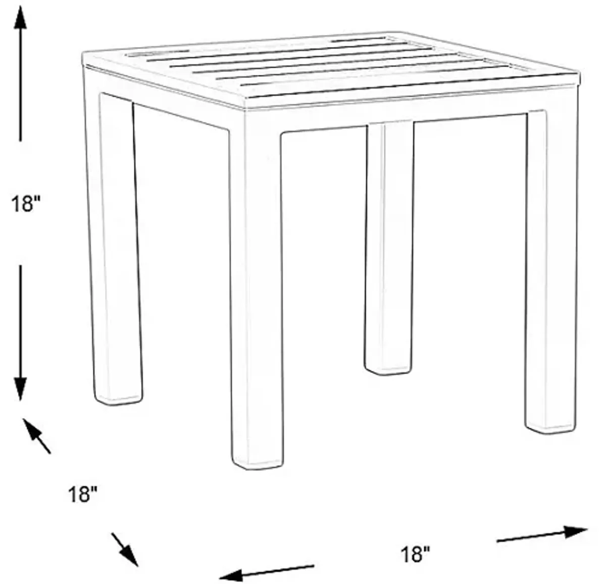 Solana White Square Outdoor End Table