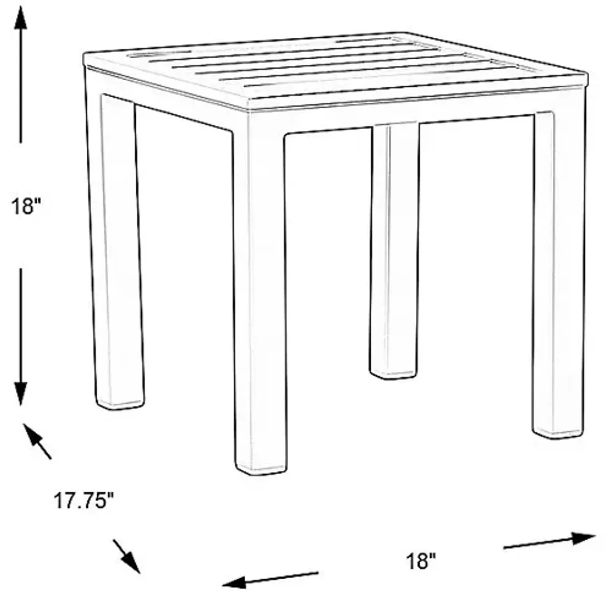 Solana Taupe Square Outdoor End Table