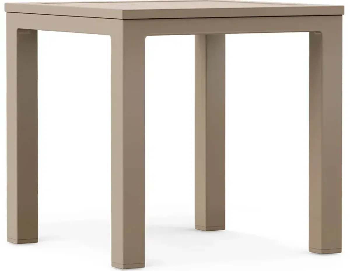 Solana Taupe Square Outdoor End Table