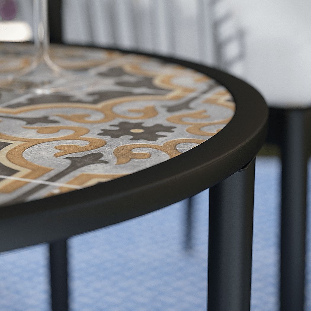 Outdoor Kennilworth Black Accent Table