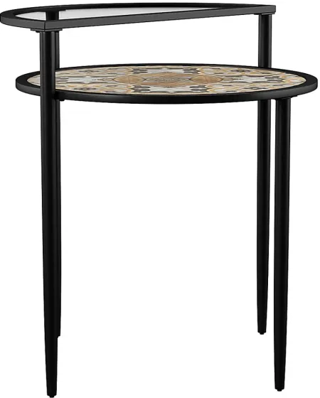 Outdoor Kennilworth  Black Accent Table