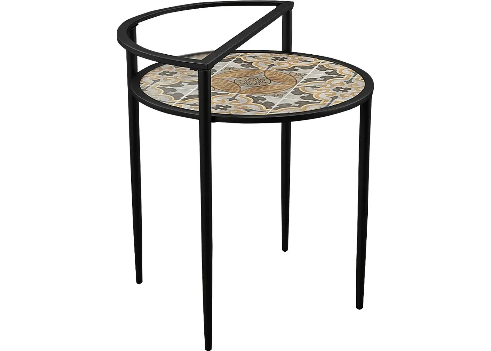 Outdoor Kennilworth  Black Accent Table