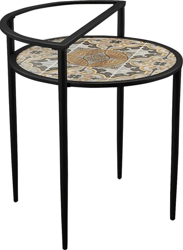 Outdoor Kennilworth Black Accent Table