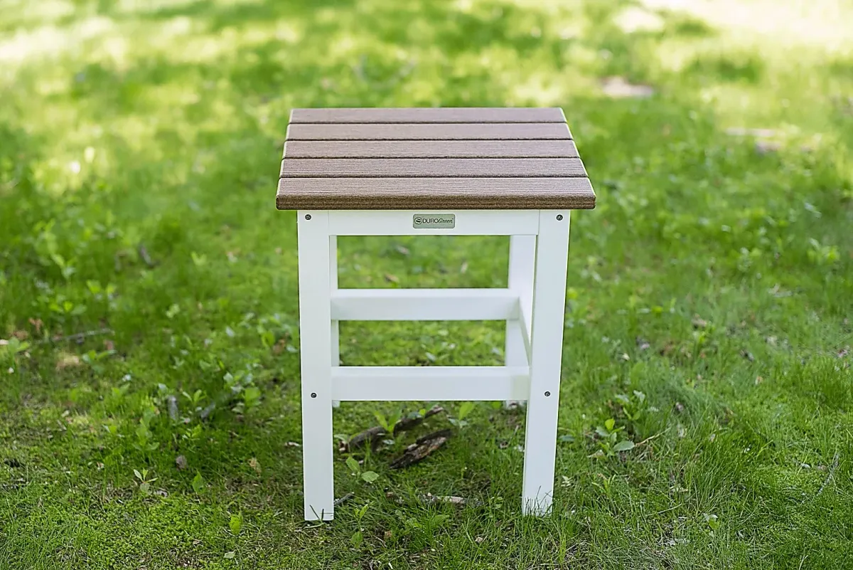 Bayfield Park Natural White and Mocha Outdoor Side Table