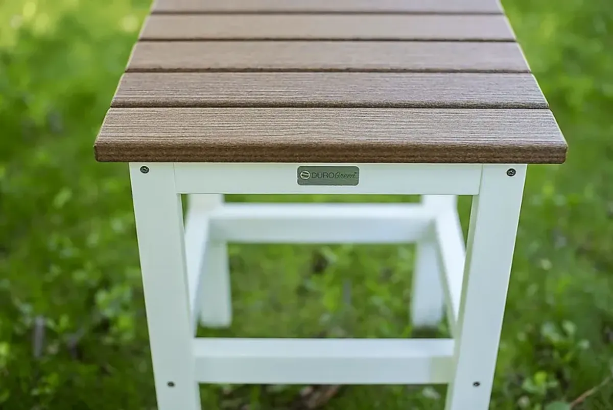 Bayfield Park Natural White and Mocha Outdoor Side Table