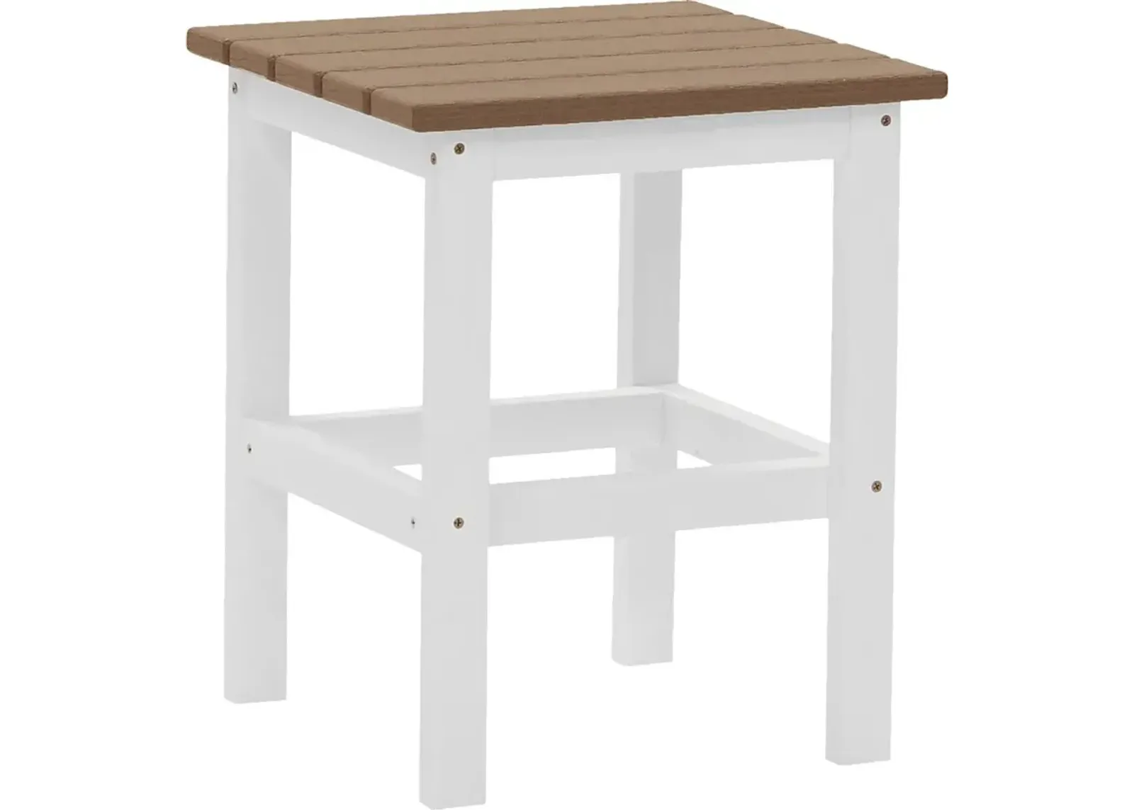 Bayfield Park Natural White and Mocha Outdoor Side Table