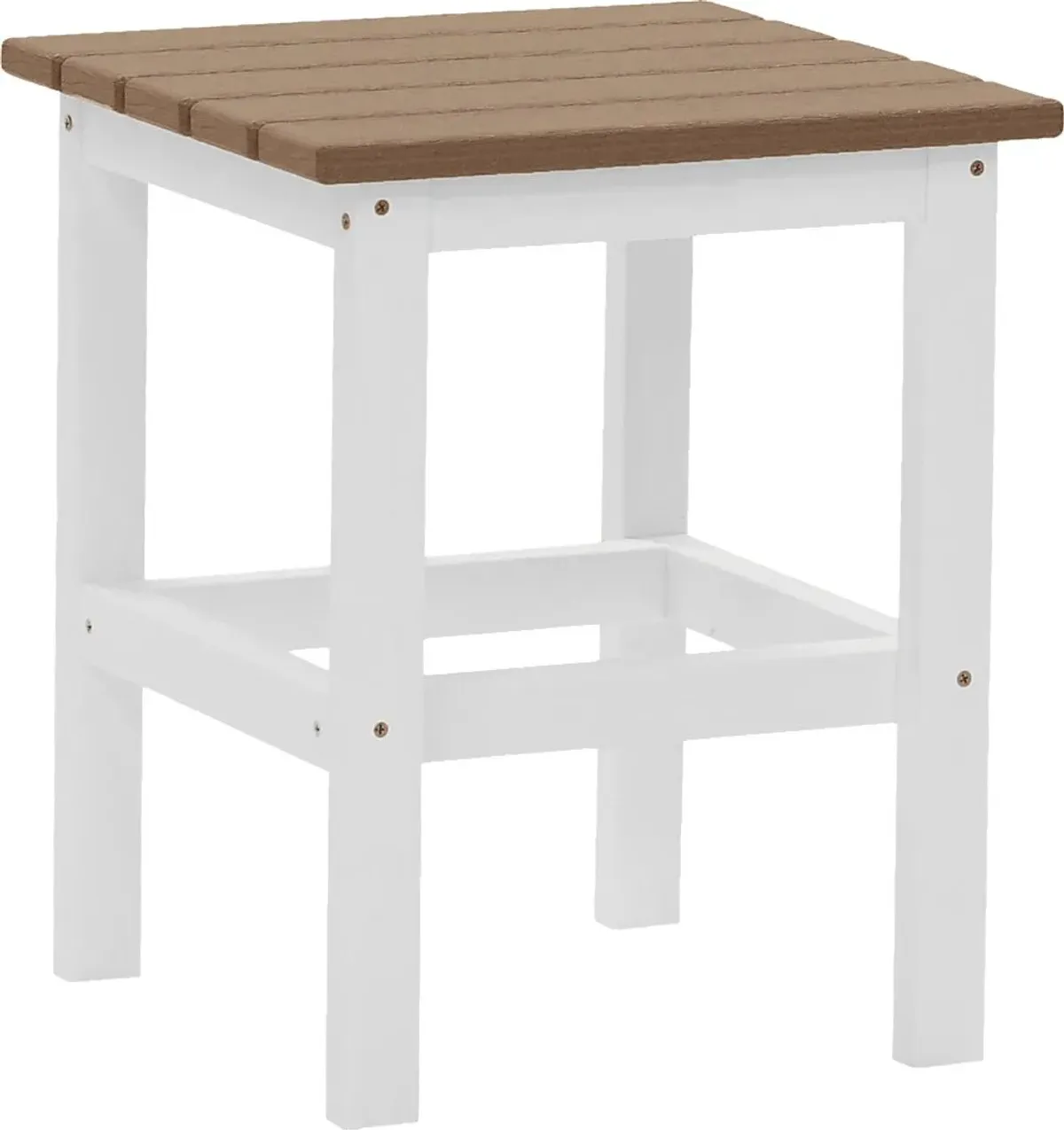 Bayfield Park Natural White and Mocha Outdoor Side Table