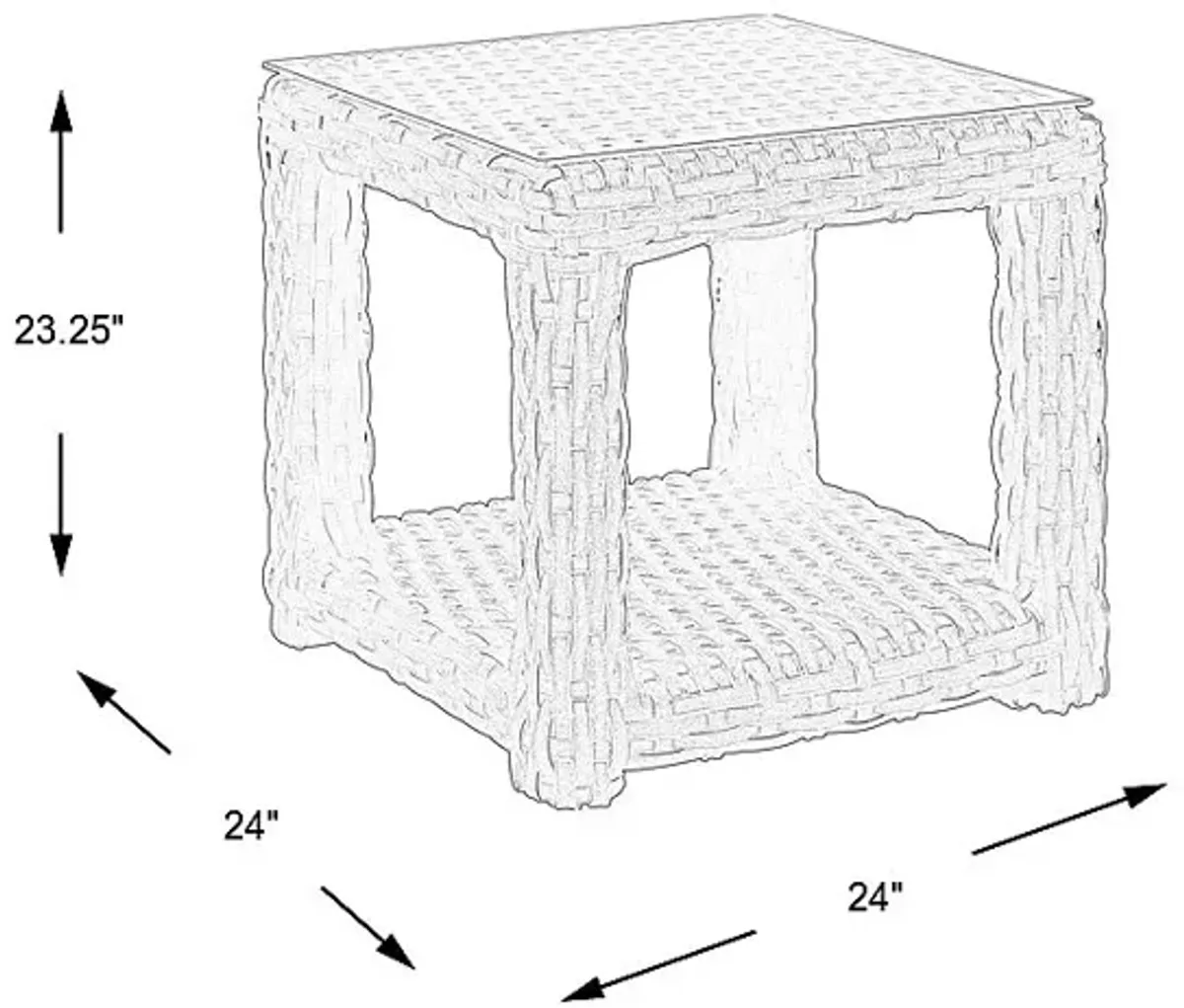 Siesta Key Driftwood Outdoor End Table