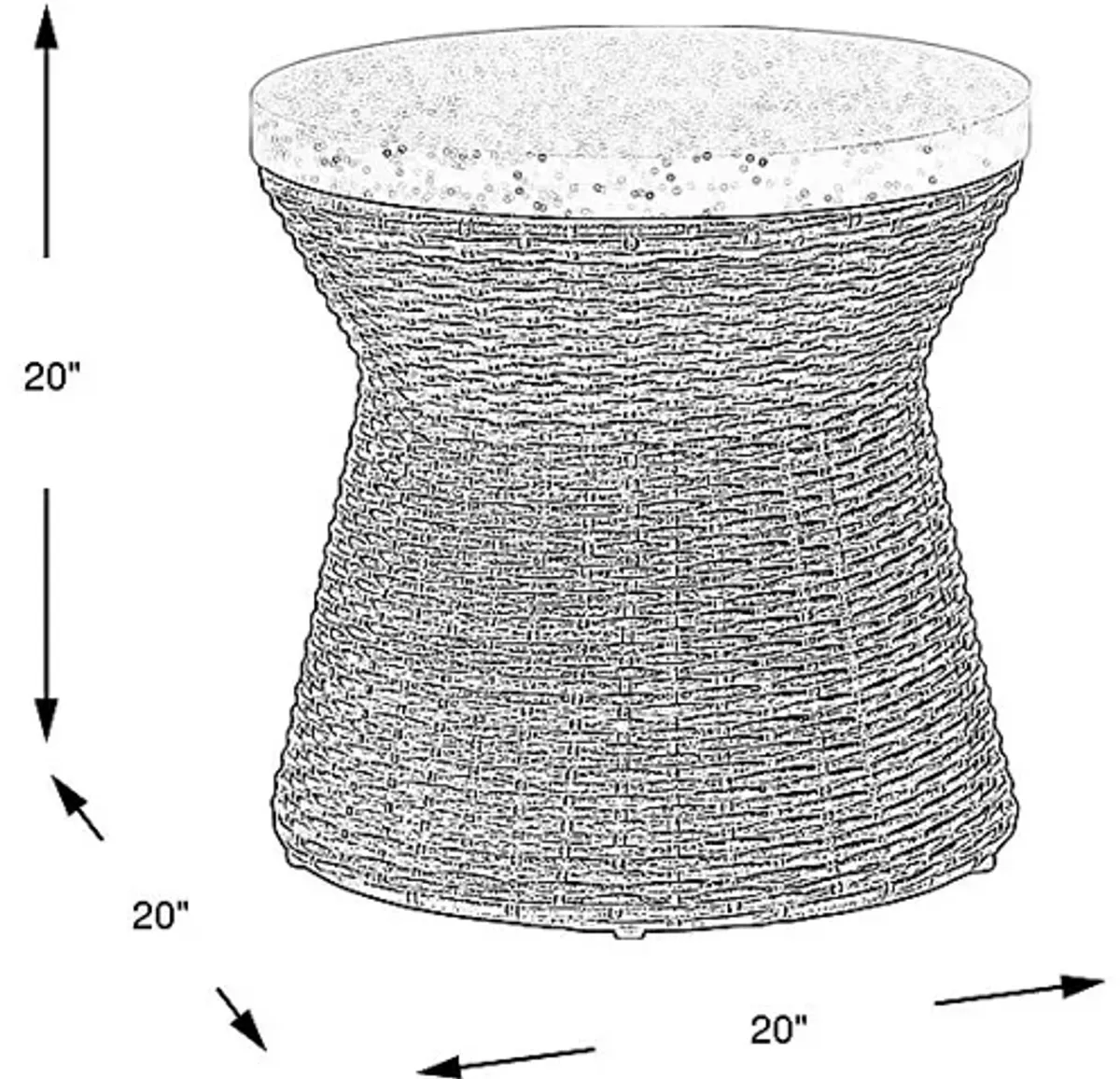 Ria Espresso Outdoor End Table