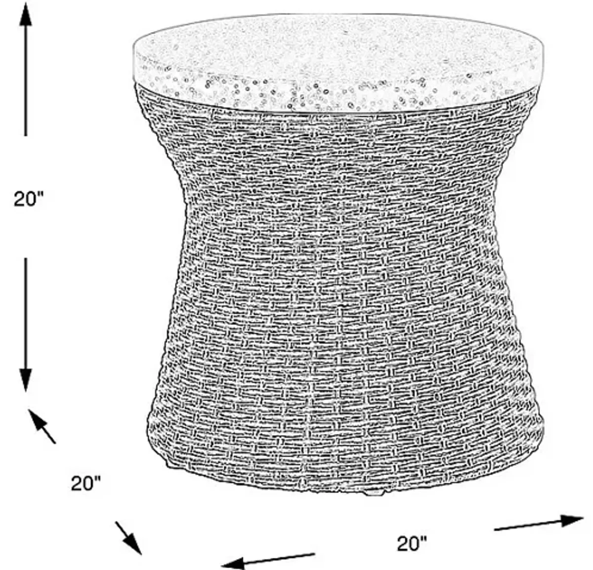 Ria Natural Outdoor End Table