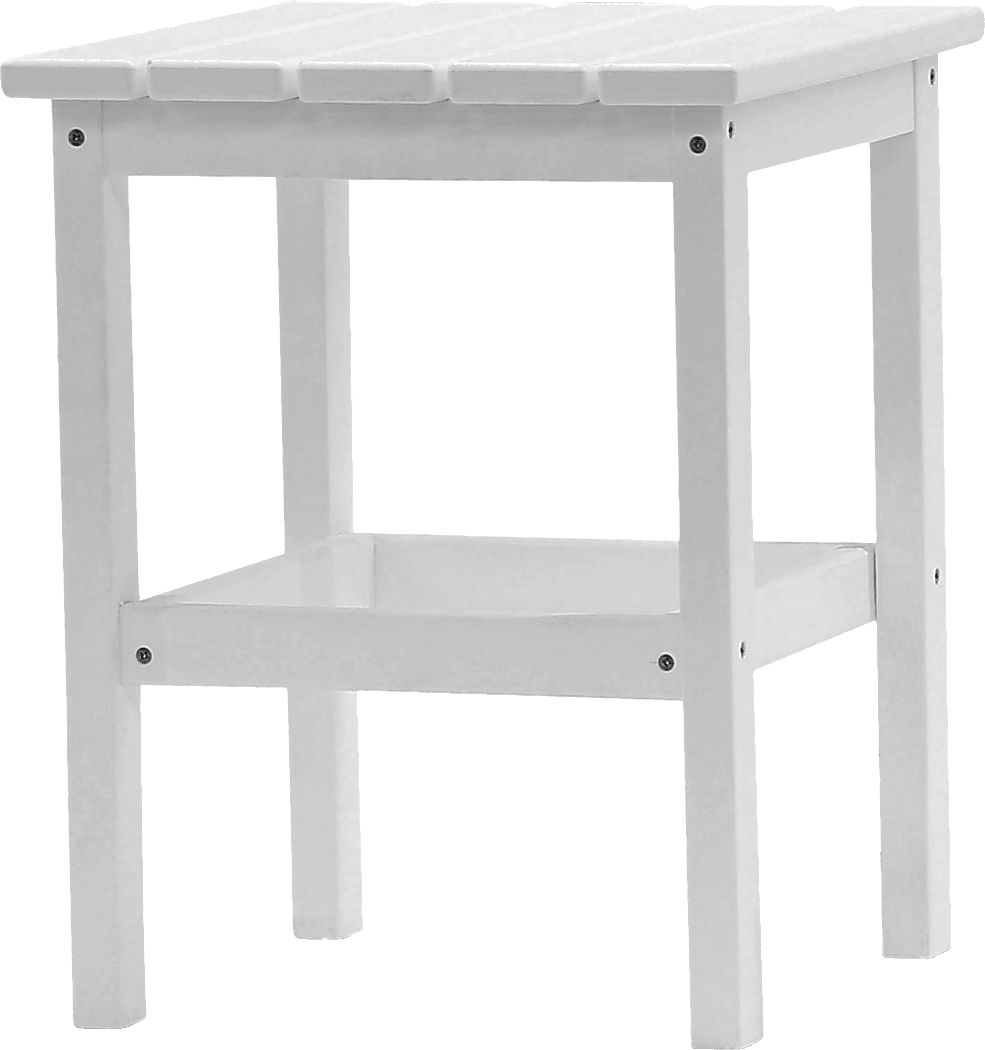 Bayfield Park Traditional White Outdoor Side Table