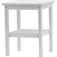 Bayfield Park Traditional White Outdoor Side Table