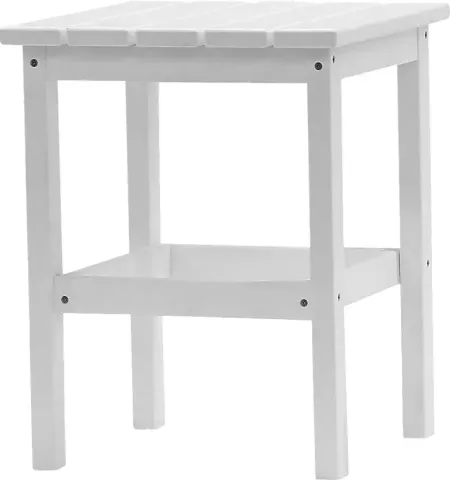 Bayfield Park Traditional White Outdoor Side Table
