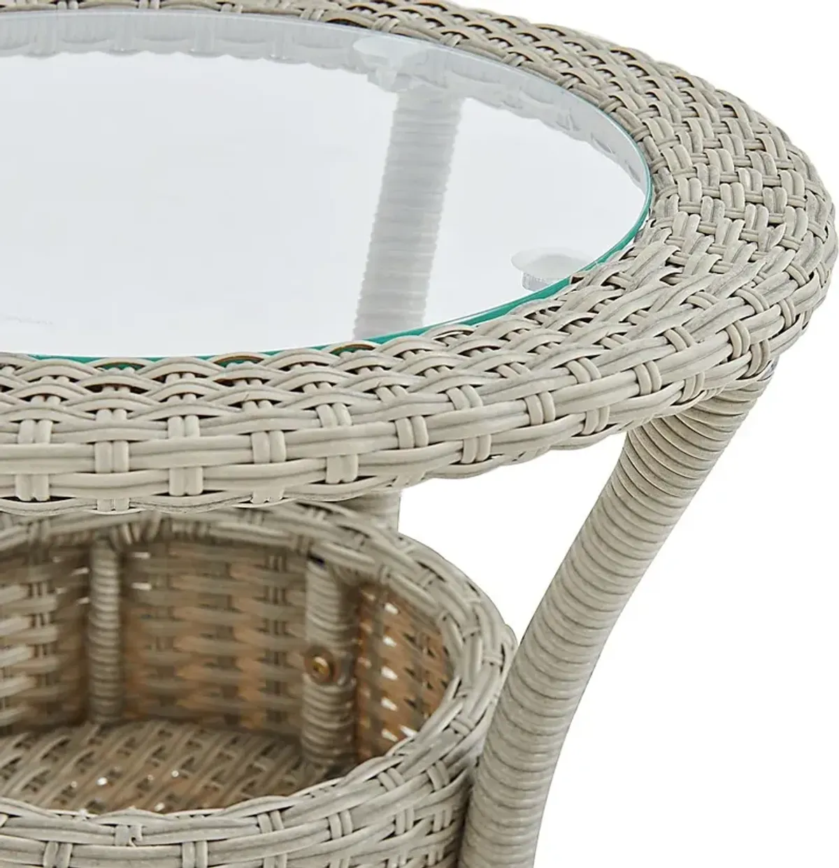 Gentle Doe Beige Outdoor End Table