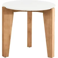 Tessere White Outdoor End Table