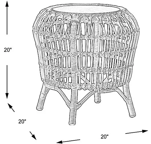 Kain Natural Outdoor End Table