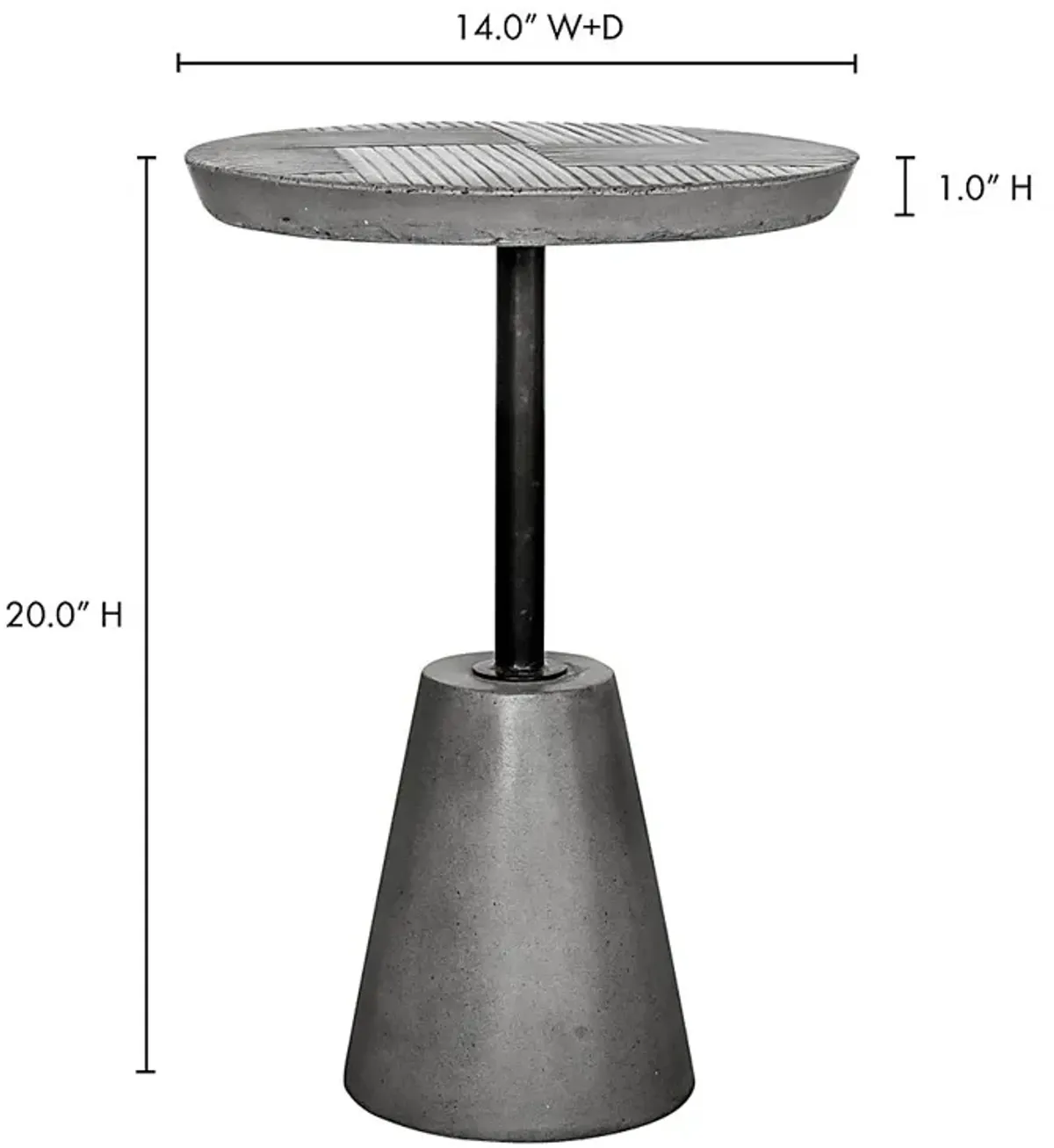 Pascoe Gray Outdoor End Table