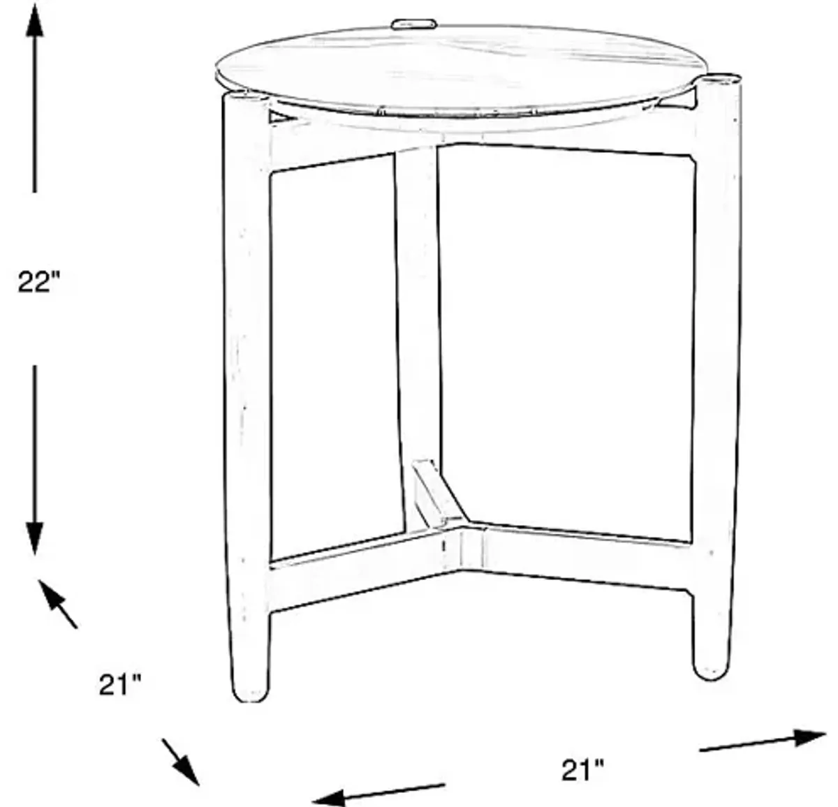 Harlowe Black Outdoor End Table