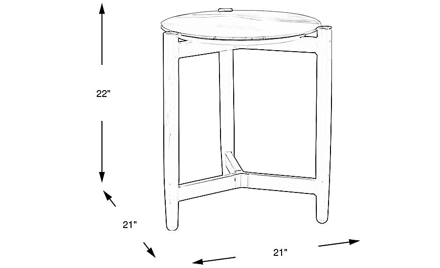 Harlowe Black Outdoor End Table