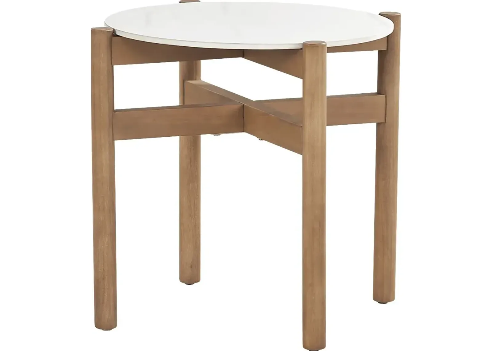 Marche White Outdoor End Table