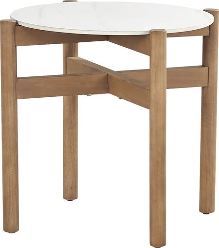 Marche White Outdoor End Table