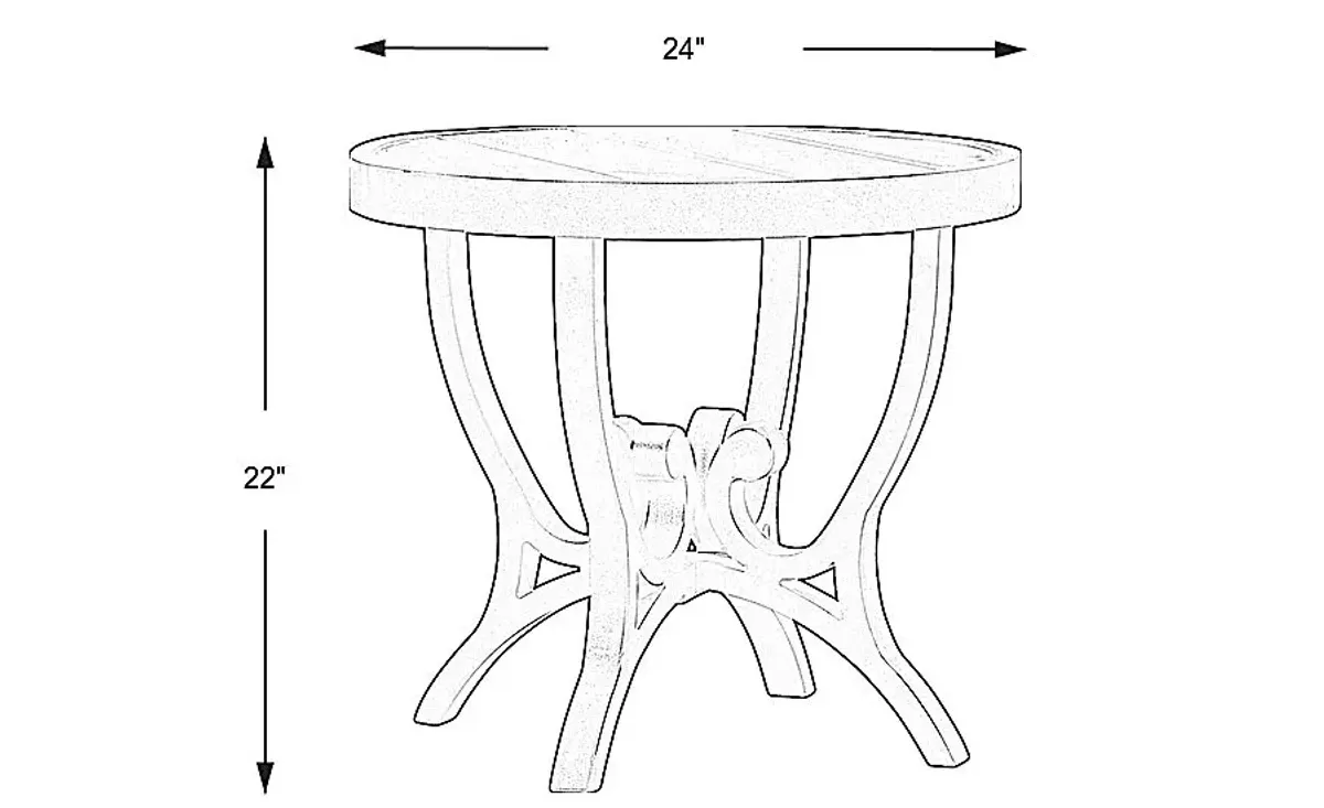 Lake Breeze Aged Bronze Outdoor Round End Table