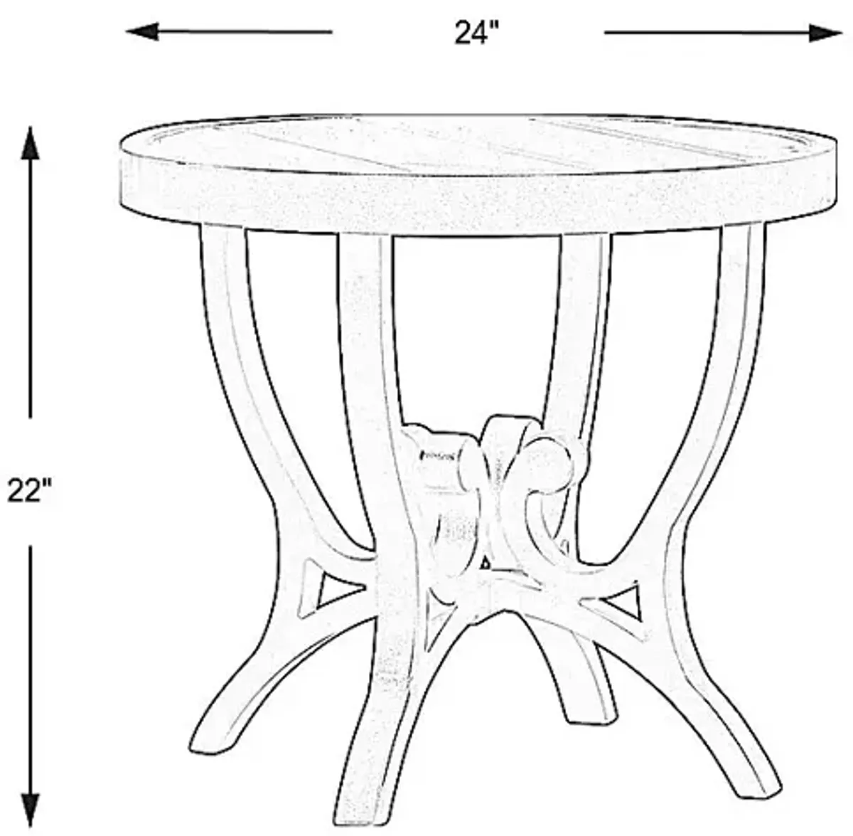 Lake Breeze Aged Bronze Outdoor Round End Table