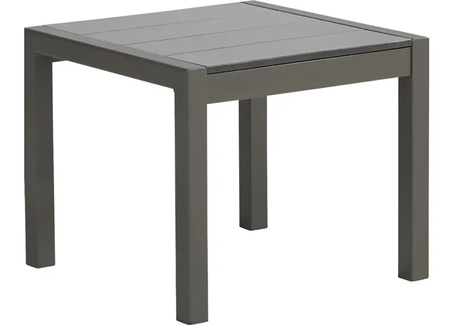 Ocean Tide Gray Outdoor End Table