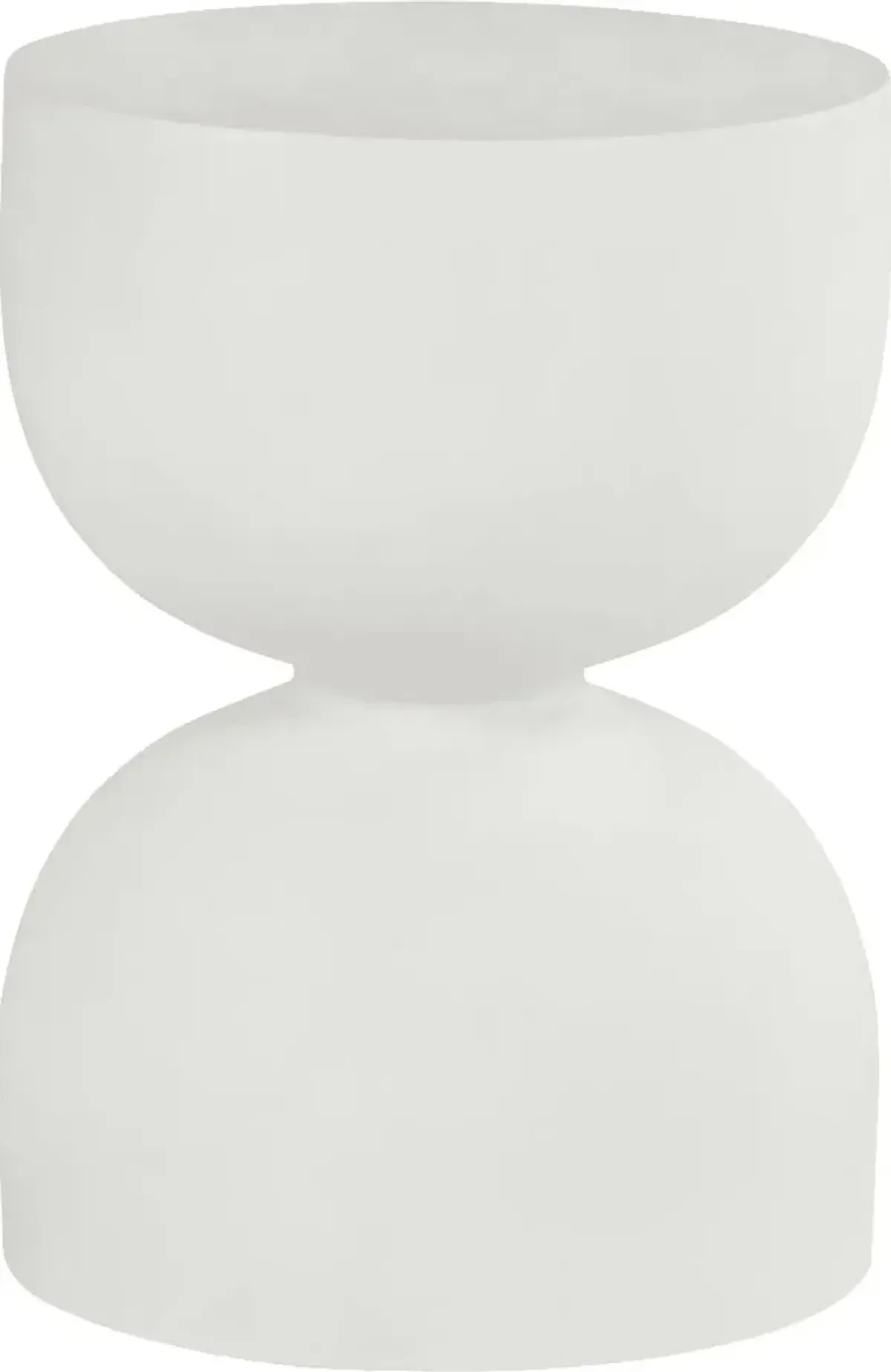 Petra White Outdoor End Table