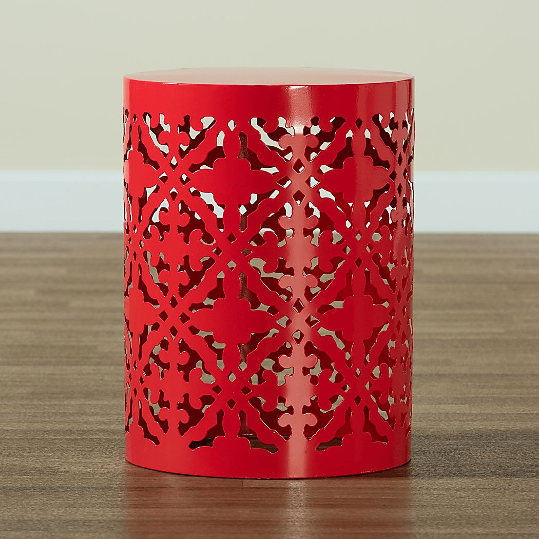 Outdoor Amilalyn Red Side Table