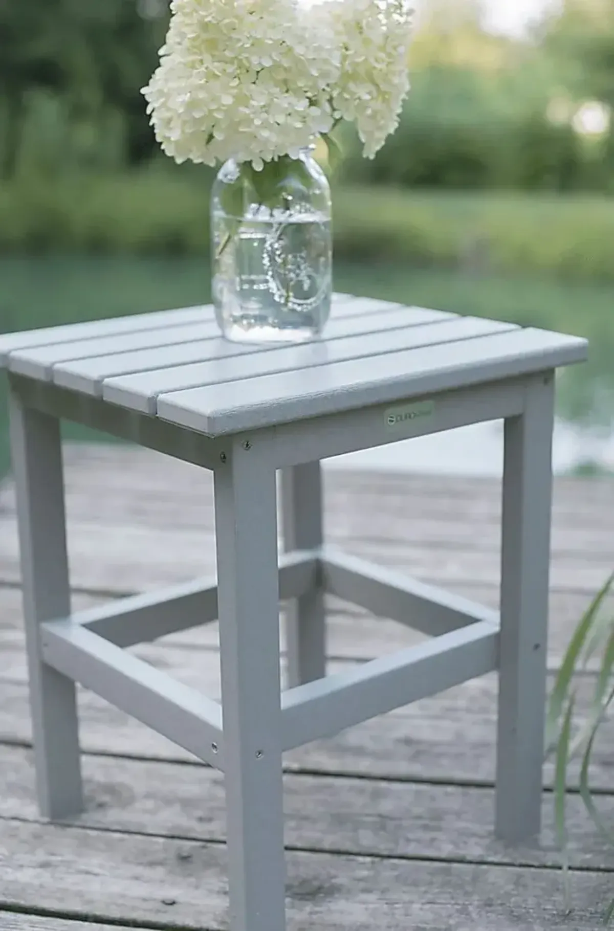 Bayfield Park Traditional Light Gray Outdoor Side Table