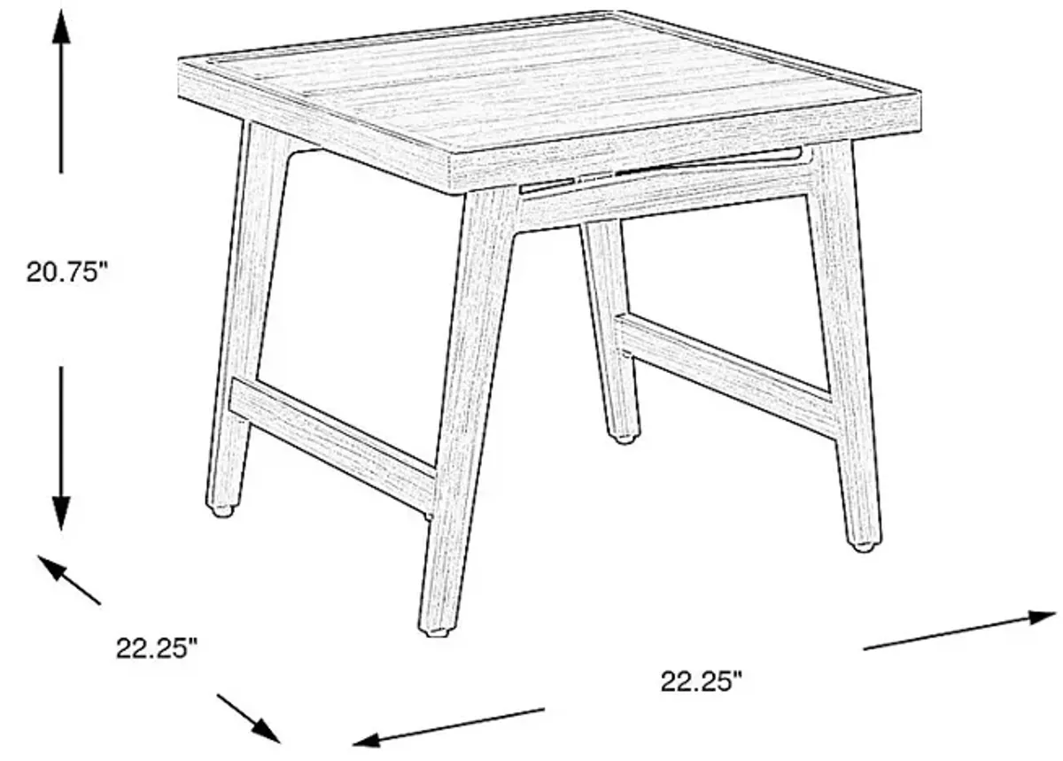 Montara Gray Outdoor End Table